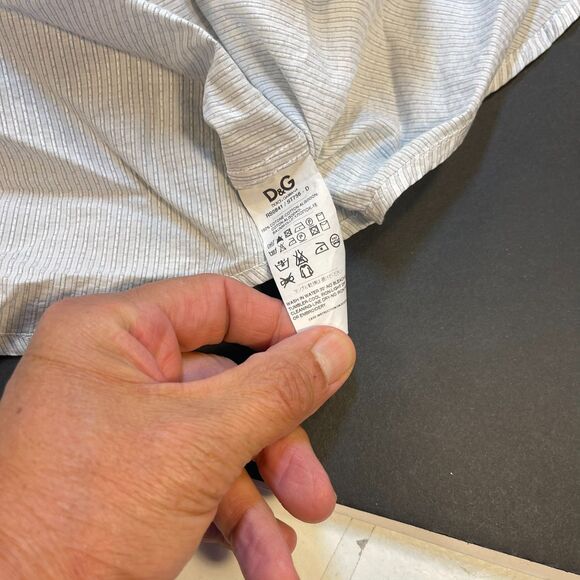 DOLCE & GABANNA D&G Brad Button Up Dress SHIRT Sz Mens 15 3/4 - Picture 6 of 9